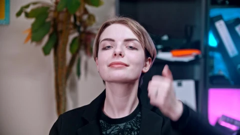 Free Stock Video Young Woman Showing Thumb Up Live Wallpaper - Free Live Wallpaper