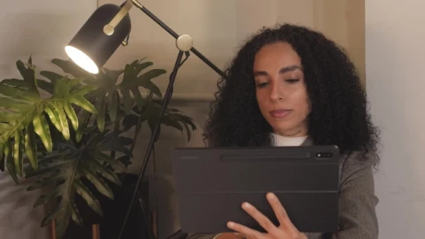 Free Stock Video Young Woman Having A Video Call By Tablet Live Wallpaper - Free Live Wallpaper