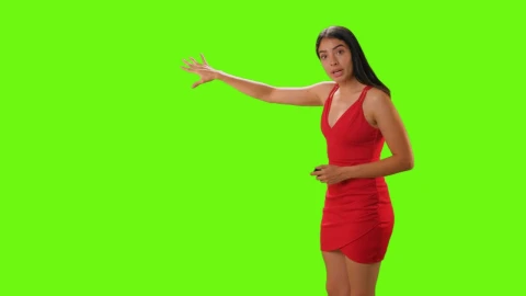 Free Stock Video Young Woman Giving A Presentation On A Green Screen Live Wallpaper - Free Live Wallpaper