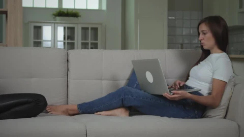 Free Stock Video Young Woman Chilling In The Couch Live Wallpaper - Free Live Wallpaper