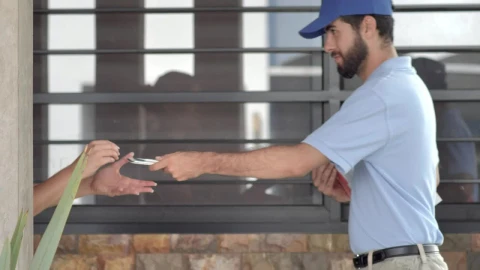 Free Stock Video Young Postman Delivers A Box To A Woman At The Live Wallpaper - Free Live Wallpaper