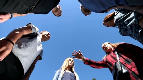 Free Stock Video Young People Joining Their Hands To The Center Live Wallpaper - Free Live Wallpaper