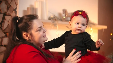 Free Stock Video Young Mother Holding Her Baby And Playing With Her Live Wallpaper - Free Live Wallpaper