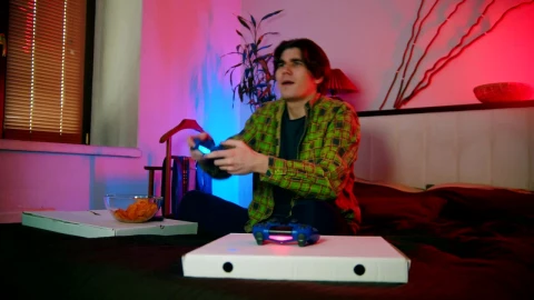 Free Stock Video Young Man Wins In A Video Game And Gets A Live Wallpaper - Free Live Wallpaper