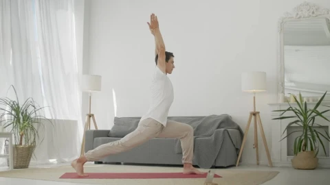 Free Stock Video Young Man Practicing Yoga At Home Live Wallpaper - Free Live Wallpaper