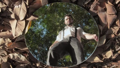 Free Stock Video Young Man Picking Up A Mirror In A Forest Live Wallpaper - Free Live Wallpaper