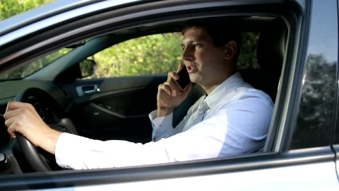 Free Stock Video Young Man On A Car Talking On Cell Phone Live Wallpaper - Free Live Wallpaper