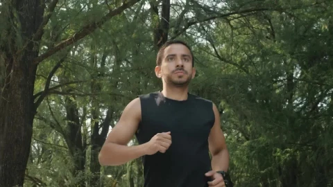 Free Stock Video Young Man Jogging In A Park With Many Trees Live Wallpaper - Free Live Wallpaper