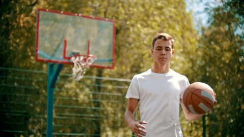 Free Stock Video Young Man Dribbling A Basketball Facing The Lens Live Wallpaper - Free Live Wallpaper