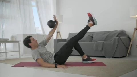 Free Stock Video Young Man Doing Exercises At Home Live Wallpaper - Free Live Wallpaper