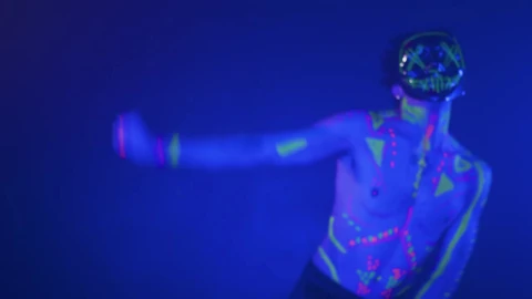 Free Stock Video Young Man Dancing In A Dark Spot With Party Lights Live Wallpaper - Free Live Wallpaper