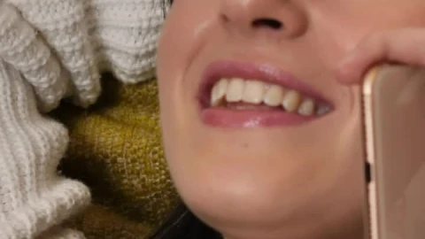 Free Stock Video Young Happy Woman Laughing During A Phone Call Live Wallpaper - Free Live Wallpaper