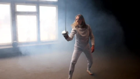 Free Stock Video Young Female Fencer Practicing Basic Movements Live Wallpaper - Free Live Wallpaper