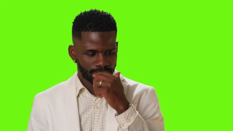 Free Stock Video Young Confused And Thoughtful Man On A Chroma Background Live Wallpaper - Free Live Wallpaper