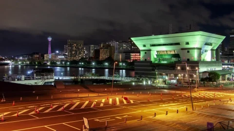 Free Stock Video Yokohama Cityscape At Night Live Wallpaper - Free Live Wallpaper