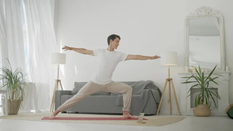 Free Stock Video Yogi Man Stretching On A Yoga Mat Live Wallpaper - Free Live Wallpaper