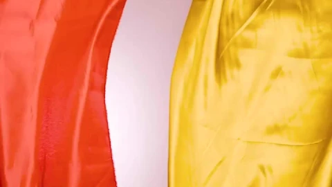 Free Stock Video Yellow And Orange Fabrics Waving Together Live Wallpaper - Free Live Wallpaper