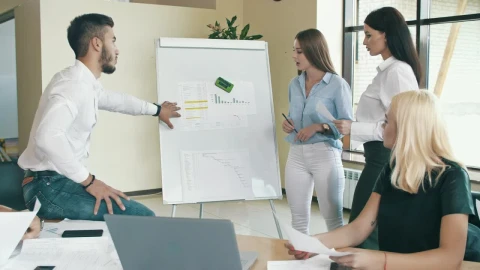 Free Stock Video Work Team Analyzing Graphs In Office Live Wallpaper - Free Live Wallpaper
