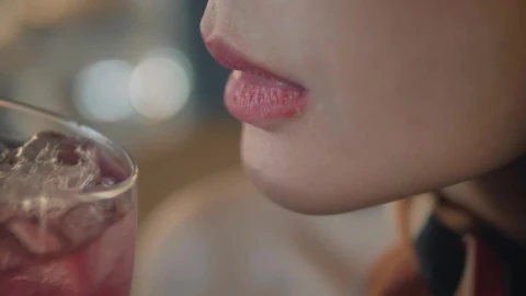 Free Stock Video Woman Taking A Cocktail Detail View Live Wallpaper - Free Live Wallpaper