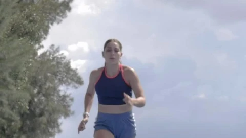 Free Stock Video Woman Running Above The Camera On A Running Track Live Wallpaper - Free Live Wallpaper