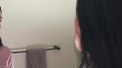 Free Stock Video Woman Putting On Makeup In Front Of The Mirror Live Wallpaper - Free Live Wallpaper
