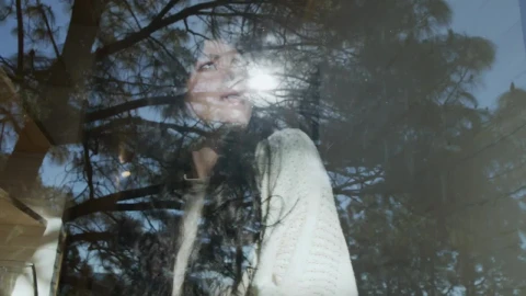 Free Stock Video Woman Looking At Nature Through The Window Live Wallpaper - Free Live Wallpaper