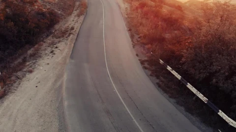 Free Stock Video Woman Jogging Down A Road Seen From The Air Live Wallpaper - Free Live Wallpaper