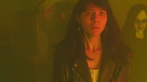 Free Stock Video Woman Is Scared By A Ghost Nun Live Wallpaper - Free Live Wallpaper