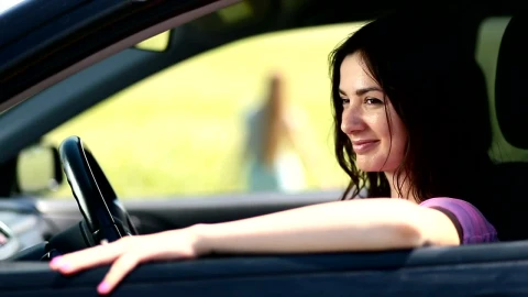 Free Stock Video Woman In A Car Looks To Her Friend In A Live Wallpaper - Free Live Wallpaper