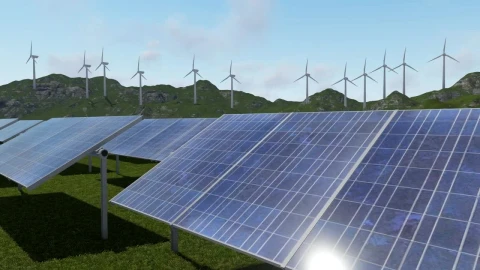Free Stock Video Windmills And Solar Panels Outside In D Live Wallpaper - Free Live Wallpaper