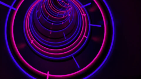 Free Stock Video Winding Tunnel With Neon Blue And Pink Lights Live Wallpaper - Free Live Wallpaper