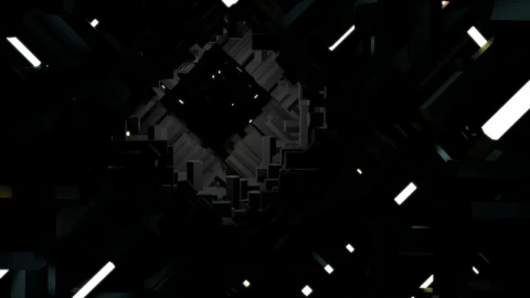 Free Stock Video Winding And Dark Tunnel Formed By Geometric Shapes Live Wallpaper - Free Live Wallpaper