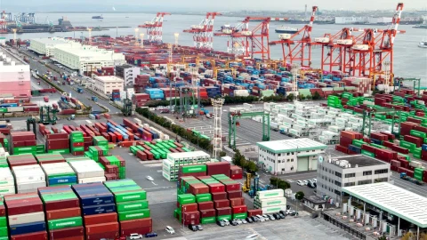 Free Stock Video Wide Container Area On A Cargo Ship Shoreline Live Wallpaper - Free Live Wallpaper