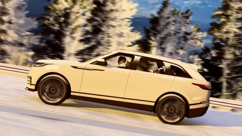 Free Stock Video White Suv In A Snow Covered Road Live Wallpaper - Free Live Wallpaper