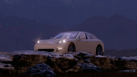 Free Stock Video White Luxury Sports Car In A Winter Environment Live Wallpaper - Free Live Wallpaper
