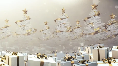 Free Stock Video White Christmas Trees And Gifts Live Wallpaper - Free Live Wallpaper