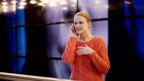 Stock Footage Woman Chatting On A Telephone Live Wallpaper - Free Live Wallpaper