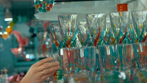 Stock Footage Woman Browsing Drink Glasses Live Wallpaper - Free Live Wallpaper