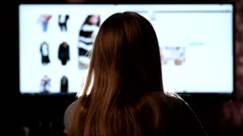 Stock Footage Woman Browsing A Fashion Website Live Wallpaper - Free Live Wallpaper