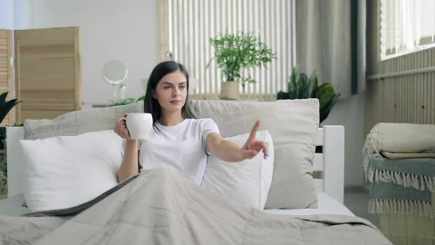 Stock Footage Woman Browses Web On Futuristic Hologram Interface Live Wallpaper - Free Live Wallpaper