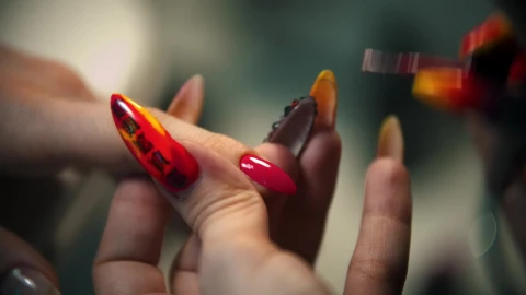 Stock Footage Woman Applying Nail Polish To Manicure Client Live Wallpaper - Free Live Wallpaper
