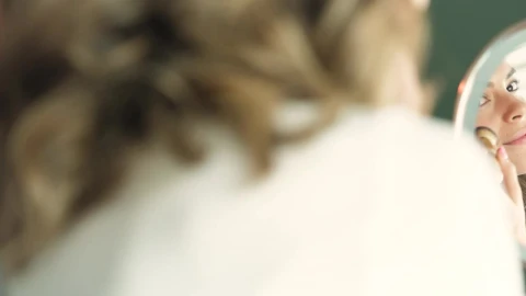 Stock Footage Woman Applying Her Blush Live Wallpaper - Free Live Wallpaper