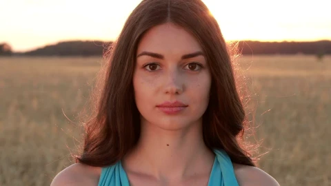 Stock Footage Woman Against The Sunset Live Wallpaper - Free Live Wallpaper