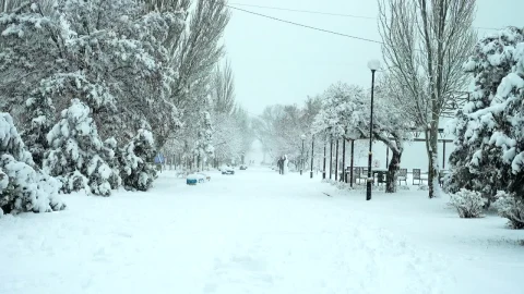 Stock Footage Winter Storm Over A Small Town Live Wallpaper - Free Live Wallpaper