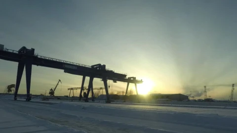 Stock Footage Winter Snowfall Across A Port Live Wallpaper - Free Live Wallpaper
