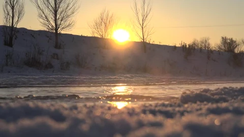 Stock Footage Winter River Mist In Snow Landscape Live Wallpaper - Free Live Wallpaper