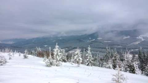Stock Footage Winter Landscape In The Mountain Live Wallpaper - Free Live Wallpaper