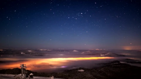 Stock Footage Winter Landscape During A Colorful Sunset Live Wallpaper - Free Live Wallpaper