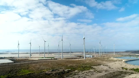Stock Footage Wind Turbines Stopped Live Wallpaper - Free Live Wallpaper
