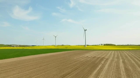 Stock Footage Wind Turbines On The Horizon Live Wallpaper - Free Live Wallpaper